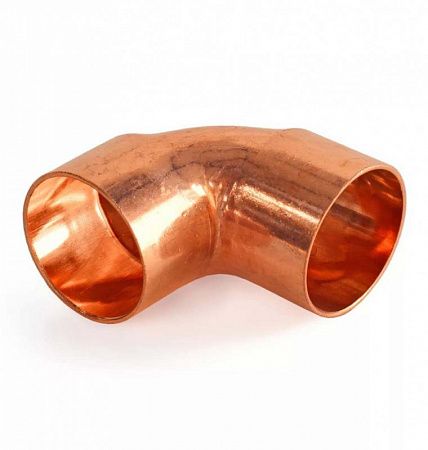 Угол медный 1 1/4" 90 градусов двухраструбный